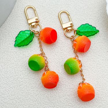 Cute Realistic Orange Keychain For Women, Exquisite Backpack Pendant, Creative Fruit Ornament, Car Keychain, Small Gift_voghion.com