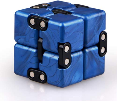 Upgraded Cube Fidget Toy, Cool Mini Gadget Best For Stress And Anxiety Relief And Kill Time, Special Designed Texture Artistic And Fashion(Sapphire)_voghion.com