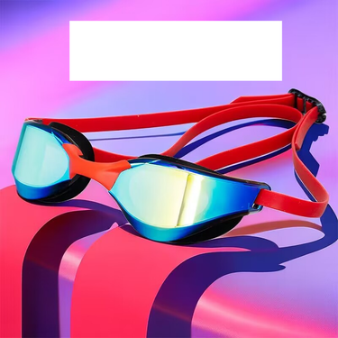 Swimming racing adult electroplated professional anti-fog silicone swimming diving goggles_voghion.com