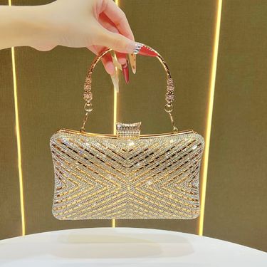 New Women's With Rhinestones, Ladies' Clutch Socialite Evening Bag, High-End Handbag, Single Shoulder Crossbody Bag_voghion.com