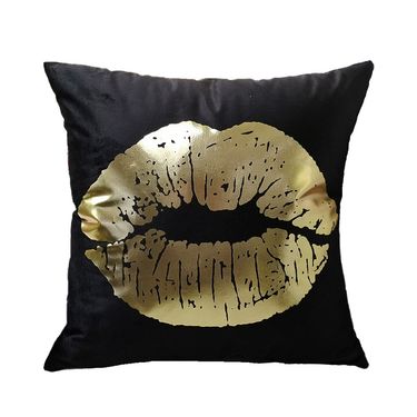 Hot Black Short Plush Cushion, Christmas Sofa, Car Pillow Cover, Reindeer Heart Print Pillow_voghion.com