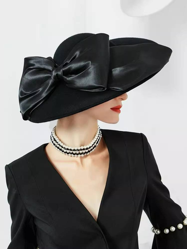 Autumn and winter new British fashion vintage woolen top hat Fashion everything PROM dinner party top hat_voghion.com