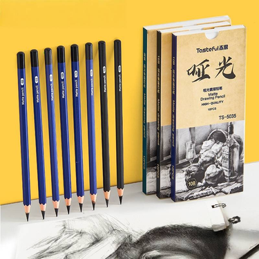 Professional Sketch Pencils Set - 12 Assorted Grades (HB To 20B) For Artists, Students & Drawing Enthusiasts - Matte Finish Wooden Pencils For Shading_voghion.com