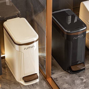 Premium Touch-Free Trash Can – 12L+ Step & Press Pedal Bin With Lid For Home, Bathroom & Kitchen (Odor-Proof, Silent Close, 100% Virgin Plastic)_voghion.com