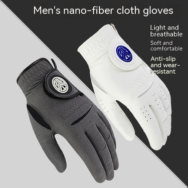 Golf gloves made of men's nano microfiber fabric, thin, breathable, non slip, and washable_voghion.com