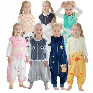 XUANMU Cartoon Sleeveless Baby Sleeping Bag Sack Winter Thick Wearable Blanket Sleepers Sleepwear Pamas For Girls Boys XF0015_voghion.com