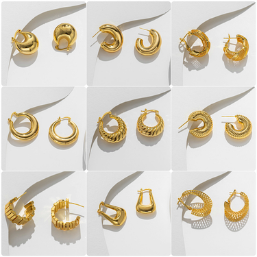 Minimalist geometric hollow out earrings for women's fashion, light luxury earrings, high-end, versatile, and niche_ipsvogv.com