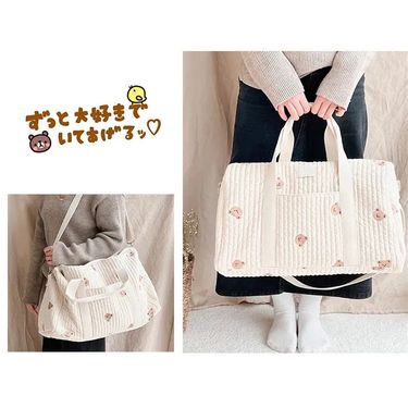 Korean Instagram New Embroidered Travel Large Capacity Luggage Lightweight Storage Handheld Crossbody Boston Bag_voghion.com