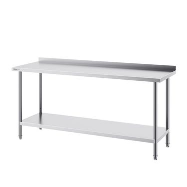 VEVOR 24 X 72 X 36 Inch Stainless Steel Work Table, Commercial Food Prep Worktable Heavy Duty Prep Worktable, Metal Work Table With Adjustable Height For Restaurant, Home And Hotel_voghion.com