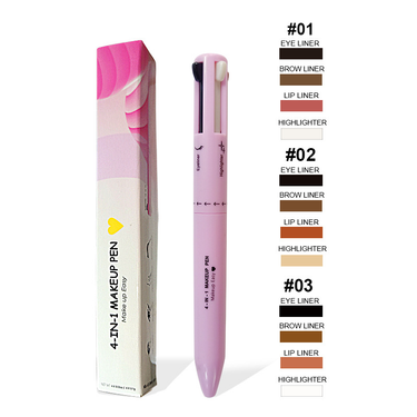 4-in-1 Makeup Pen Four 4 Colors Lip Liner Highlighter Eyeliner Eyebrow Pencil 4in1makeuppen_voghion.com
