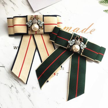 Unisex Groom bow tie shirt Men and women College style Career bank stewardess student bow bow accessories_voghion.com