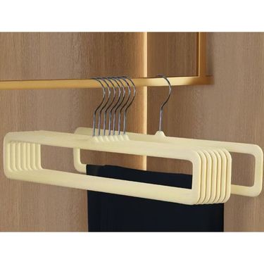 Household No Trace Cabinet Inner Special Organizer Recommended Non-Slip Flocking Drying Bedroom Extra Thick Pants Hanger_voghion.com