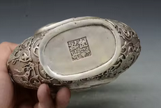 China Tibet Old Vintage Handwork Silver Copper fengshui Phoenix, bird statue Teapot metal handicraft pot_voghion.com