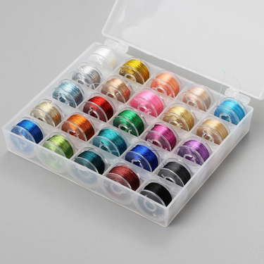 DIY Hand Knitting Thread Metallic Embroidery Thread 25 Color Set_voghion.com