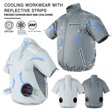 Men's Summer Fan Cooling Vest - Built-in Fan Air-Conditioned Clothing, Camouflage Workwear For Construction, Fishing Vest_voghion.com