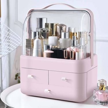 Cosmetic Organizer Desktop Makeup Storage Box With Drawers For Skincare Masks Lipstick Jewelry_voghion.com