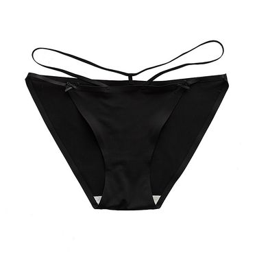 Underwear Ice silk underwear ladies low waist thin belt breathable seamless sexy girl briefs_voghion.com