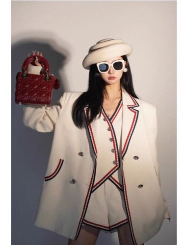 Elegant Stylish Little Style Spring And Autumn 2025 New Powerful Women's Suit Vest Three-Piece Set_voghion.com