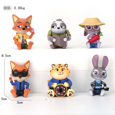 Crazy Animal City Series Nick Fox Good Rabbit Judy Toy Model Car Ornament Gift_voghion.com