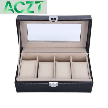 ACZT 4 Pieces Slot Pu Leather Watch Box/Storage Box/ Display Box.. Box/ Box.. Box/ Box.. Box/ Box.._voghion.com