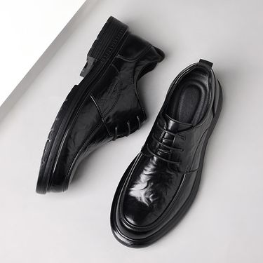 Unbeatable Quality Leather New 2025 Business Formal Lace Up Style Casual Versatile Groom's Wedding Men's Shoes_voghion.com