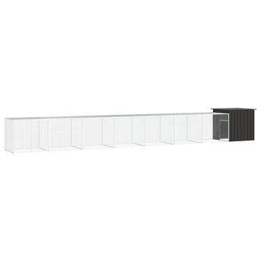 Chicken Cage Anthracite 315"x35.8"x39.4" Galvanized Steel_voghion.com