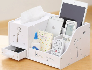 Tissue Box, Living Room, High-end Drawer Style Storage Box, Compartmentalized Remote Control, Desktop Storage Shelf, Multifunctional Paper Box_voghion.com