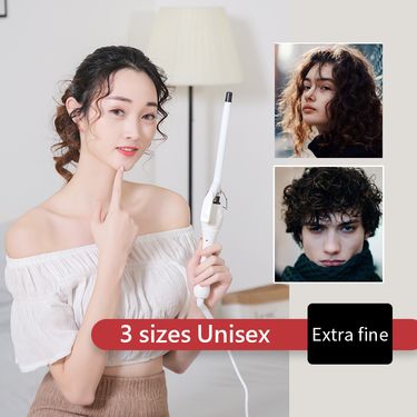Men and women short hair super fine curling iron Teddy curling small mini 9mm fluffy wool curling electric curling iron electric curling iron_voghion.com