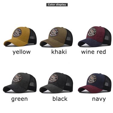 Unisex Accessories Animal Embroidered Baseball Cap Animal Embroidered Cap Mesh Duckbill Cap Curved Brim Sun Hat Mesh Cap_voghion.com