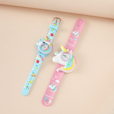 New children's pat watch Explosive cute rainbow pony children's pat watch_voghion.com