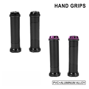 Motorcycle Handlebar Grips XL-616 - Non-Slip Comfortable Upgrade For Cruiser, Sport Bike & ATV (Black/Purple, 16.5x10x6cm)_voghion.com