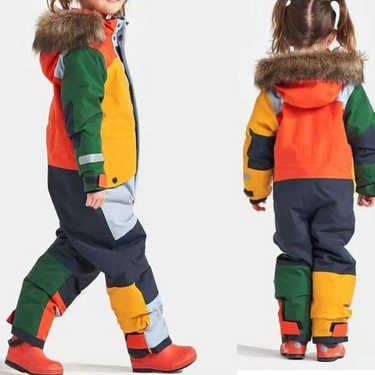 Kids Snowsuit Winter One-Piece Ski Suit For Boys & Girls - Windproof, Warm, Reflective, Waterproof For Outdoor Skiing & Snowboarding_voghion.com