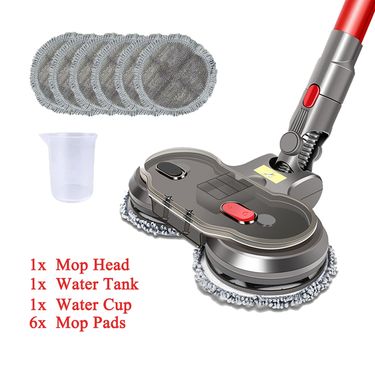 Electric Wet Dry Mopping Head Replaceable Parts with Water Tank Mop Head Mop Pads Water Cup_voghion.com