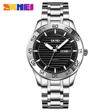 Moment beauty fashion hot sale solid steel belt men's watch cross-border large scale double calendar business quartz watch male_voghion.com