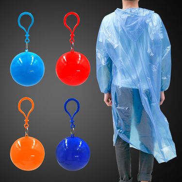 Disposable Raincoat With Thickened Ball Raincoat Compression Ball, Rainproof Long Poncho Portable Outdoor Raincoat Ball_voghion.com