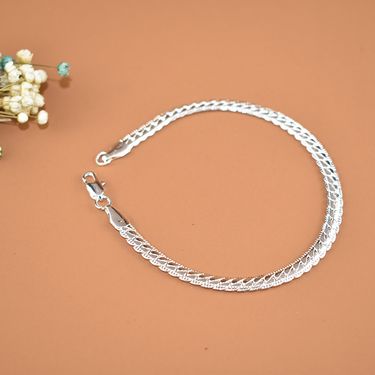 Fine grain snake bone with simple personalized unisex bracelet for men and women_voghion.com