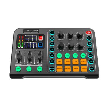 M6 Sound Card Audio Mixer Voice Changer Device External Table for USB Headset Mic Mobile Computer PC Live Broadcast Game Music_voghion.com