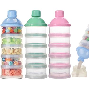 4 Grid Portable Milk powder box container Toddle Baby Snacks Food Storage Box Formula Dispenser Milk Powder Bottles_voghion.com