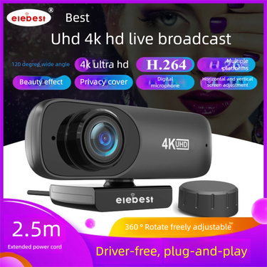 4K Conference Live Streaming USB Class Webcam 1080p Network HD Computer Camera Driver-Free H.264 Compression_voghion.com