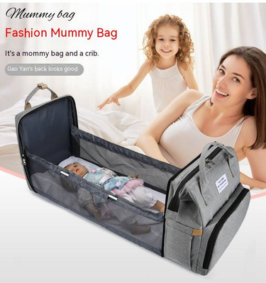 New Portable Foldable Bed Mommy Bag for Outdoor Use, Lightweight and Large Capacity Mother and Baby Backpack, Multi-purpose Mommy Bed Bag_voghion.com