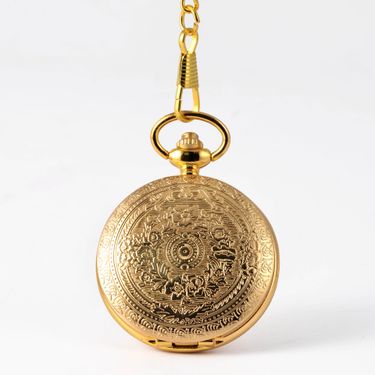 Vintage Pocket Watch Large Pocket Watch Gold Pattern_voghion.com