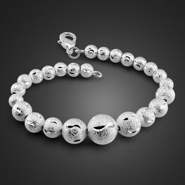 New Smooth Ball Car Flower Snake Belly Sand Bead Bracelet Small Commodity Men's and Women's Electroplated Handicrafts_voghion.com