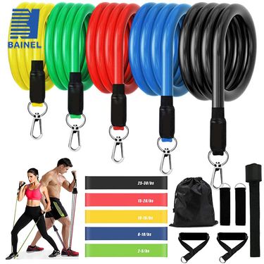 16Pcs Resistance Bands Set Expander Yoga Exercise Fitness Rubber Tubes Band Stretch Training Home Gyms Workout Elastic Pull Rope_voghion.com