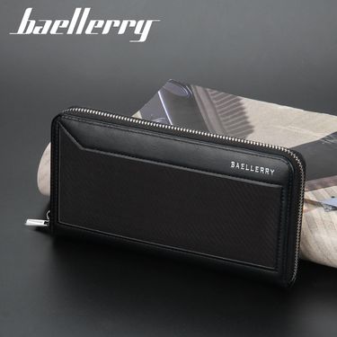 baellerry new men's long wallet trend multi-card slot zipper clutch wallet men wholesale_voghion.com