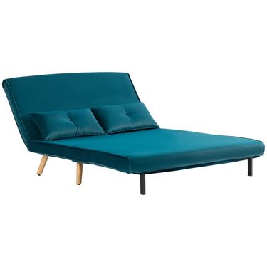 2-Sitzer-Schlafsofa, In Bett Umwandelbar, Verstellbare Rückenlehne, Dunkelgrün_voghion.com