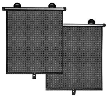 Winsall Auto Sun Shade - Car Sun Shade with 2Pcs Roller Sun Shade for Car Window, Retractable Car Sun Shade for Block Sun Glare and Heat_voghion.com