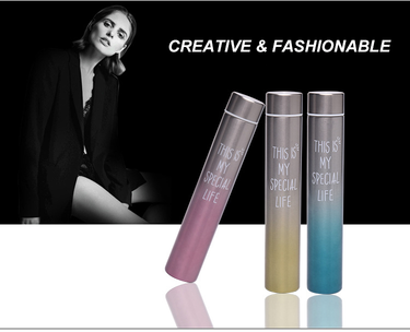 Insulated Water Bottle, Coffee Thermos Mug, Double Wall Vacuum Insulation, Fashion Style Skinny Mini Slim Stainless Steel Water Bottle, 8.5 Oz_voghion.com