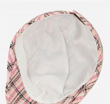 Hot Sale BUTTERMERE Beret Pink Plaid Flat Ladies Ivy Cap Spring Designer Adjustable 2024 New Brand Women Hat_voghion.com