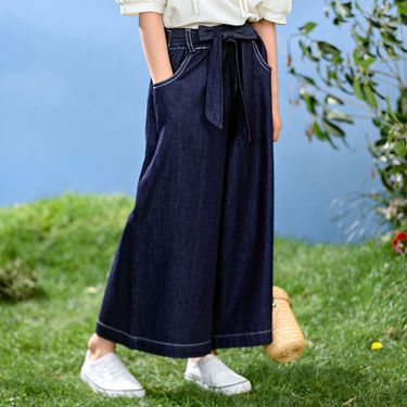 Kids’ Clothing Thin girls straight jeans summer new models for middle and large children loose wide leg pants children's pants anti mosquito pants_voghion.com
