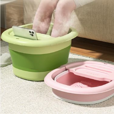 Foldable Foot Bath Tub For Health And Wellness, Portable, Over Calf Foot Bath Tub, Foot Bath With Foot Massage_voghion.com